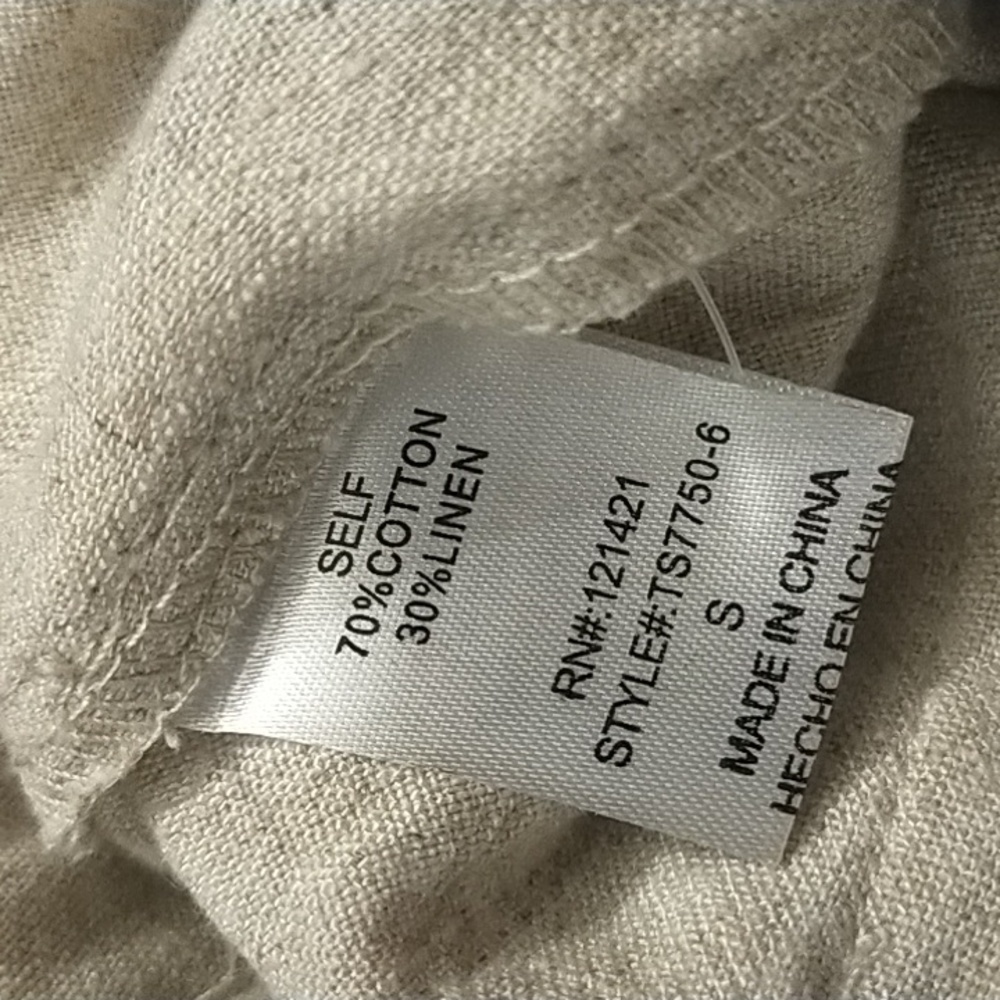 Shopkeepers Cottage linen skirt Cream Artisan Button Down Cotton Blend Midi - Picture 11 of 11